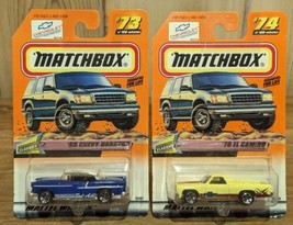 Matchbox Classics Decades Set of 2 '55 Chevy Hardtop '70 El Camino Vintage  - $9.28