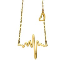 HEARTBEAT NECKLACE Electrocardiogram EKG Heart Beat Rhythm ECG Nurse Med... - $3.95