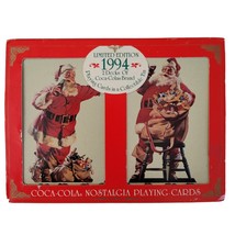 Vintage 1994 Coca-Cola Christmas Playing Cards Limited Edition Collectible Tin - £7.74 GBP