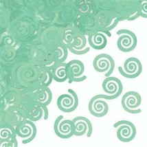 Confetti Swirls Fresh Mint Green .5oz Foil Green Party Tableware Decorat... - £8.60 GBP