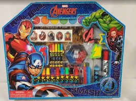 NEW SEALED Marvel Avengers Art Case w/ Paint Markers Stamps Stickers Crayons - £27.39 GBP