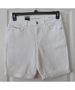 Calvin Klein Jeans City Short Bermuda Bright White Women&#39;s Sz 2-8 NWT - $25.43