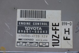 Toyota Lexus ECM ECU PCM Engine Control Module Computer 89661-50042 image 2
