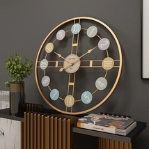 40CM Large Creative Metal Wall Clock Vintage Durable Living Room 3D Clock - £59.01 GBP