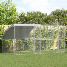 Chicken Cage Silver 400 x 200 x 198.5 cm Galvanized steel - $9,161.35 MXN