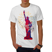 Wellcoda Freedom Statue New Year Mens T-shirt, New Graphic Design Printed Tee - £14.84 GBP+