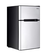 3.2 cu ft. Compact Stainless Steel Refrigerator-Gray - Color: Gray - £265.37 GBP