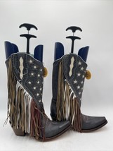 Corral Women&#39;s Lamb Stars Inlay &amp; Studs Western Boot Snip Toe Blue Size 8M - $123.74