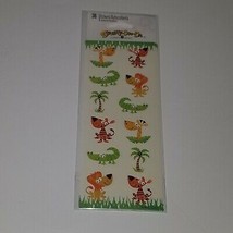 NEW Stickety-Doo-Da 36 Stickers Animals Giraffe Tiger Alligator Lion Palm Tree - £6.56 GBP