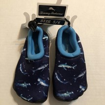 NWT NEW Tommy Bahama Machine Wash Toddler Water Shoes Size 5/6 Blue Sharks Boy - £14.93 GBP