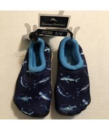 NWT NEW Tommy Bahama Machine Wash Toddler Water Shoes Size 5/6 Blue Shar... - $346.91 MXN