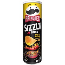 Pringles Sizzl&#39;n Spicy Bbq Flavor 180g- Made In EU-FREE SHIPPING- - £9.54 GBP