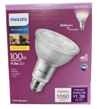 Philips Bright White 100W Equivalence PAR30L Long Neck E26 Base 1050 lm. - $12.86
