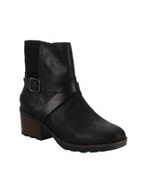 NEW SOREL Women’s Cate Waterproof Leather Booties Size 9.5 Black NIB - £100.96 GBP