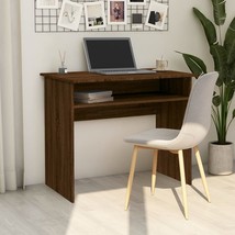 Desk Brown Oak 90x50x74 cm Engineered Wood - £39.95 GBP