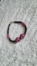 Purple Skulls Handmade Bracelet by Blitz  - £3.95 GBP