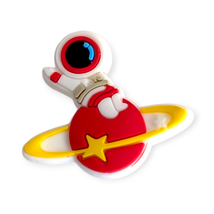 Science and Space Shoe Charm: Astronaut on Saturn - $4.90