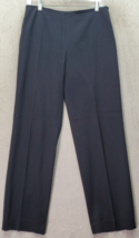 Talbots Pants Women&#39;s Petite 6 Navy Polyester Stretch Heritage Slim Fit Side Zip - £18.06 GBP