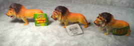 3X Boley Realistic Lion Nature World Figure PVC Figurine Toy Safari Animal - $312.77 MXN