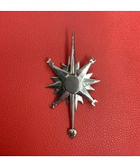 Vtg Sterling Silver MCM Nautical Compass Small Pin Brooch w/ Movable Hea... - $1,675.53 MXN
