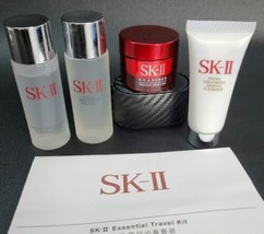 SK-II Essential Travel Kit: Cleanser+Clear Lotion+Essence+ Anti-Aging Skinpower - £44.36 GBP