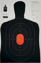 B27E Shooting Targets 50 Black w/red ctr. silhouettes - Qty:50 - $39.53