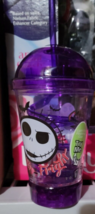 Jack Skellington Tumbler Cup Flashing Light Up Purple Lid Straw Nightmar... - €9,54 EUR