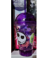 Jack Skellington Tumbler Cup Flashing Light Up Purple Lid Straw Nightmar... - €9,54 EUR