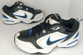 Nike Air Monarch IV Mens Shoes 415445-002 White Black Blue Athletic Size 9  - £27.06 GBP