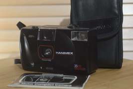 Vintage Hanimex 35 HF Motor 35mm Compact Camera. Comes with Case and Instruction - £39.04 GBP