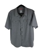 Gerry Men&#39;s Short-Sleeve Button-Down Shirt Gray Sz. L - $407.92 MXN