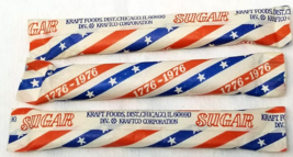 1976 USA Bicentennial Sugar Packet Tubes Kraft Red White Blue Collectibl... - £14.90 GBP