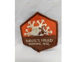Vintage Devils Head Merrimac Wisconsin Embroidered Iron On Hexagon Patch 3&quot; - $49.49