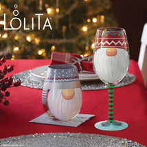 Lolita Gnome Wine Glass Home For Holidays Christmas 9" High Gift Boxed #6011243 image 6