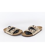 Vintage Birkenstock Womens Size 8 Leather Webbed Strap Buckle Sandals Beige - $54.40
