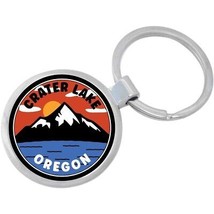 Crater Lake Oregon Keychain - Includes 1.25 Inch Loop for Keys or Backpack - $10.77