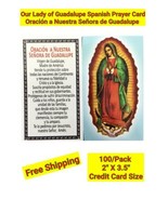 100 Catholic Spanish Holy Prayer Card Oración a la Virgen de Guadalupe M... - $282.25 MXN