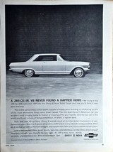 1964 CHEVY NOVA II CHEVROLET-283 CU IN V8 Happier Home-Vintage Print Ad - $10.79