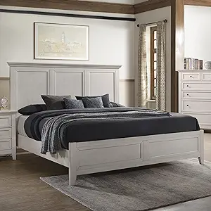 San Mateo Complete Bed, Rustic White, Platform, Queen (U.S. Standard) - $1,254.99
