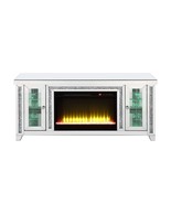 Noralie  59&quot; TV Stand w/Fireplace &amp; Led, Mirrored &amp; Faux Diamonds - $28,279.47 MXN