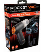Pocket Vac Rechargeable Handheld Vacuum w/Accessories - Portable - As Se... - $19.78