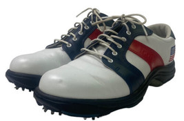 Footjoy&quot;My Joys&quot; American Flag USA  Golf Shoes 7 Med Rubber Cleat Golfing Preppy - £17.93 GBP