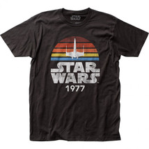Star Wars 1977 Fitted Jersey T-Shirt Black - £27.66 GBP+