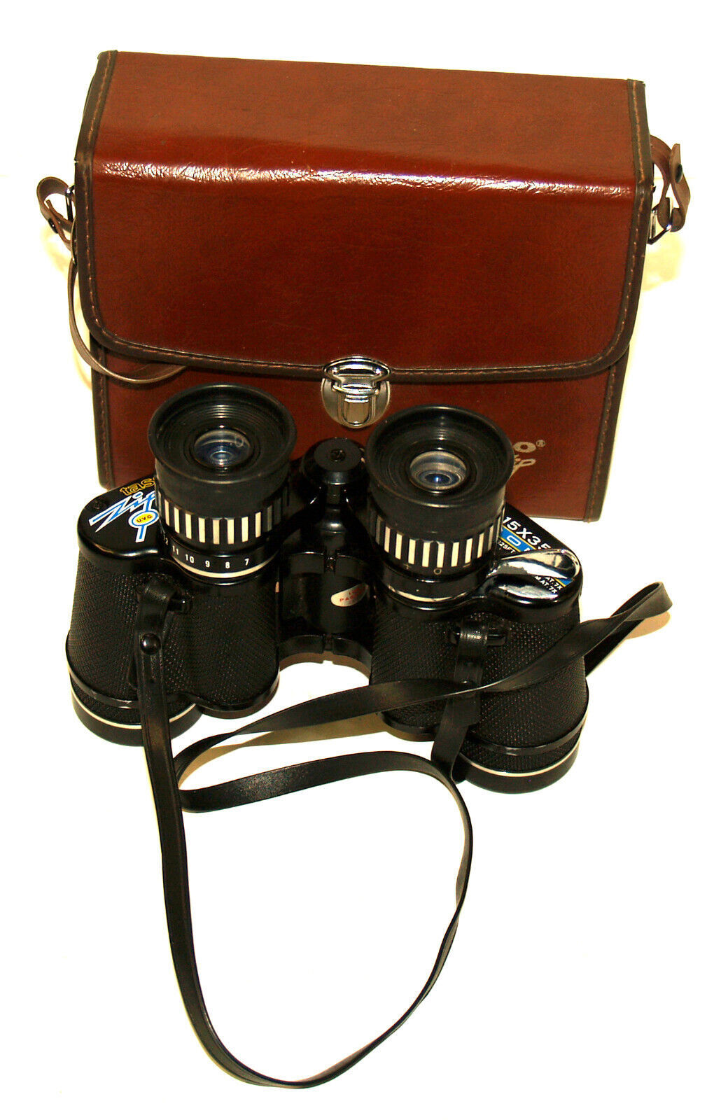 Vintage Tasco Zip Binoculars 101Z 7X-15X35 Zoom JAPAN Hardcase Broken Focus Grip - $28.91