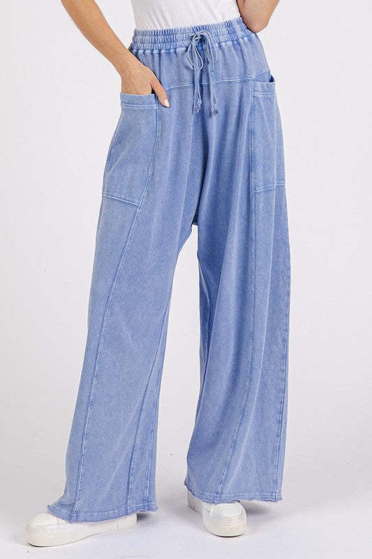 Mittoshop Mineral Wash Elastic Waist Baarrel Leg Baggy Pants Item image 4