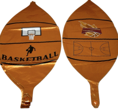 6 Pk 4D Sphere Basketball Foil Balloons 22" Foil Basketball Balloon Party Decor image 4