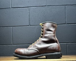 Vintage 70’s Red Wing Brown Leather Steal Toe Iron Worker Boots Men’s 10... - $99.96