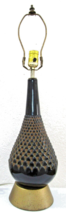 Mid-Century Italian Amethyst Art Glass Pineapple Texture Table Lamp  - $147.51
