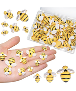 Tiny Craft Bees,50 Pcs Small Plastic Resin Bumble Bee Decor for Embellis... - $16.34 CAD