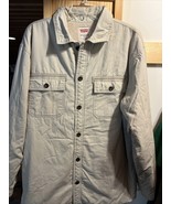Levis Vintage Men’s L Beige Fleece Lined Button Down Workwear Jacket - £38.27 GBP
